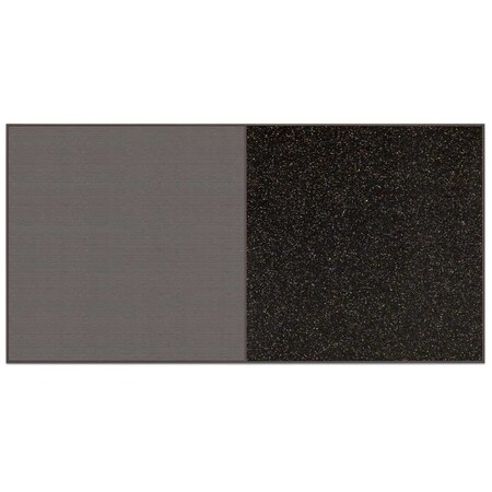 United Visual Products Sliding Door Indoor Enclosed Corkboard, 9 UV9012ACS-BLACK-CINNABA